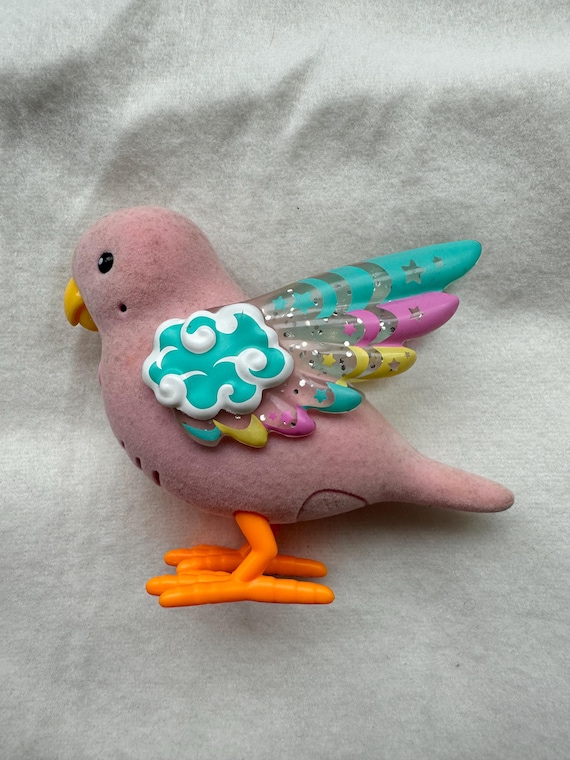 Little Live Pets Bird With Cage Rainbow Glow Used Very Dirty