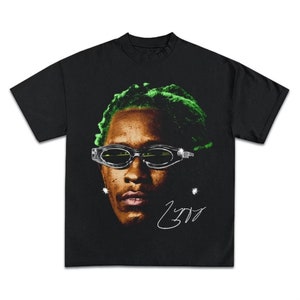 YOUNG THUG T-SHIRT, Rap Tee Concert Merch Thugger Slime Season, Green Rare Hip Hop Graphic Print 1531772837