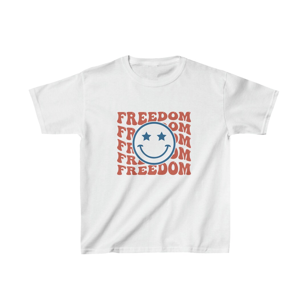 Kids Freedom Smiley T-shirt - Etsy
