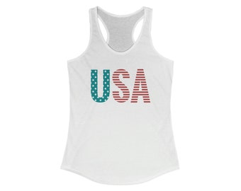 Women's Racerback Tank, USA , Flag USA, Patriotic