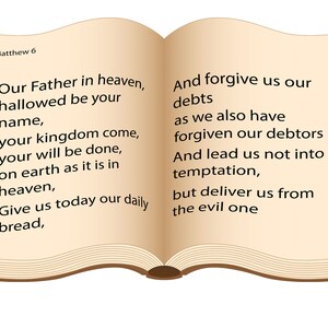 The Lord Prayer  | Serenity Prayer | Meditation Art Print | Bible Verse Print | Digital Instant Download in  Svg Png, Eps And Jpg