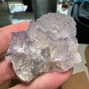 Fluorite - Light Blue and Well Formed Etched Cubes - Musquiz, Coahuila, Mexico