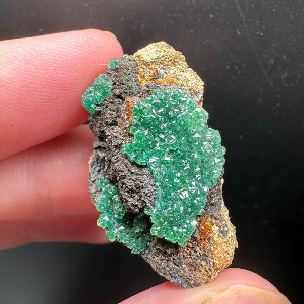 Cuprian Adamite - Nice Saturated Crystals - Ojuela Mine, Mexico