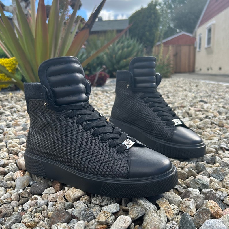 mens leather high tops