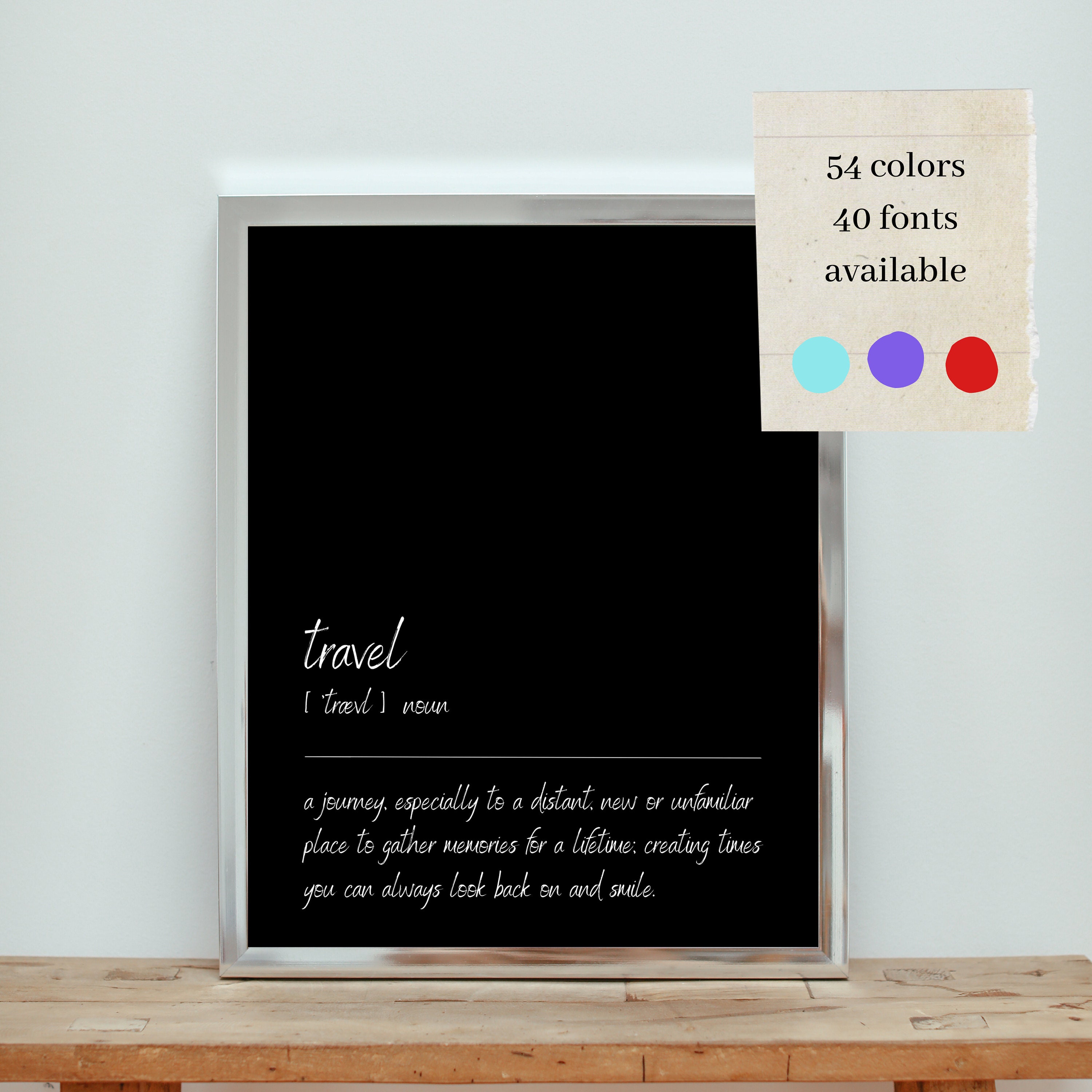 Digital Custom Definition Poster, Personalized Definition Wall Art ...