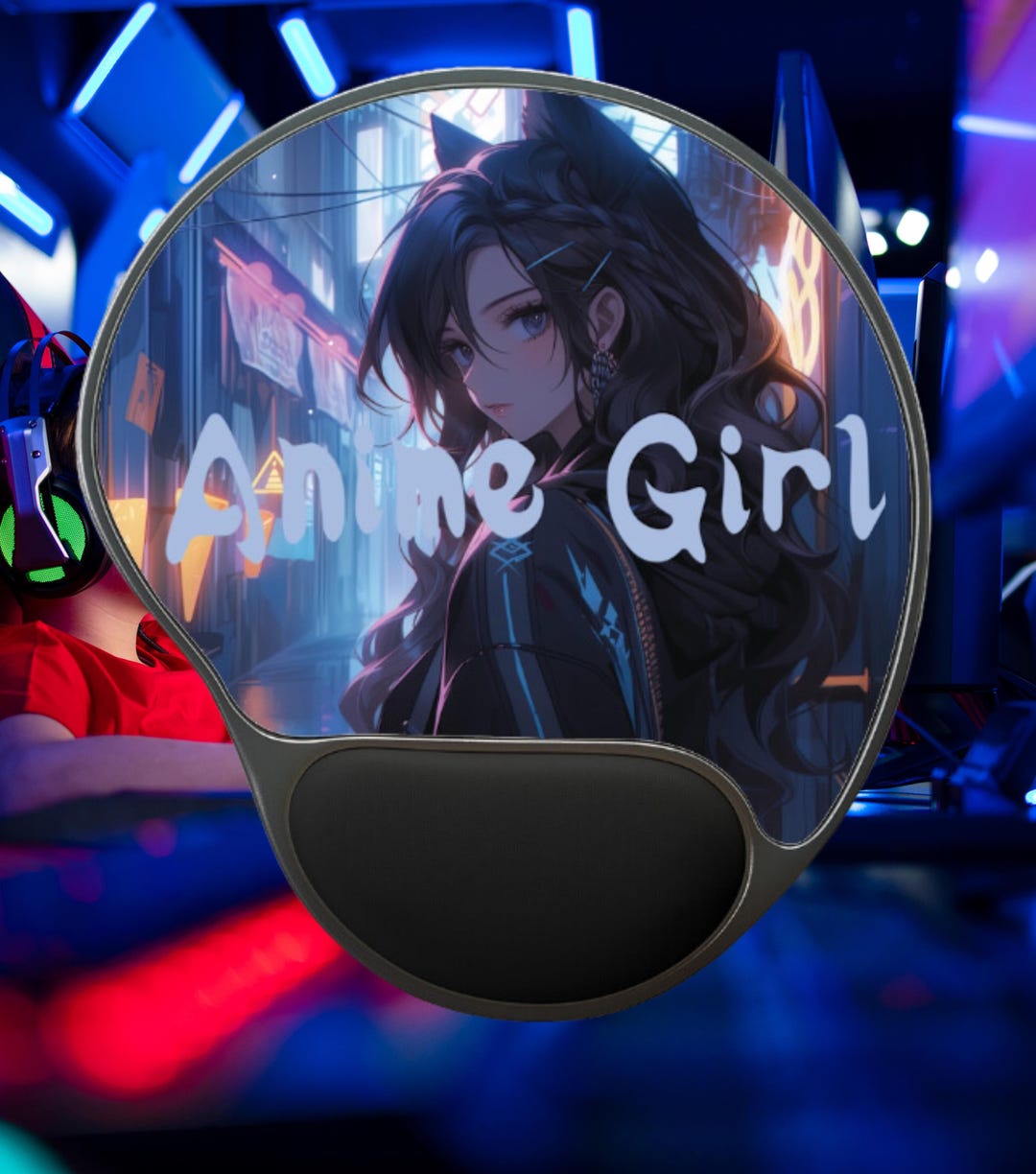 Cute Anime Girl Mouse Pad With Wrist Support Perfect For Gaming And cute-anime-girl-mouse-pad-with-wrist-support-perfect-for-gaming-and
