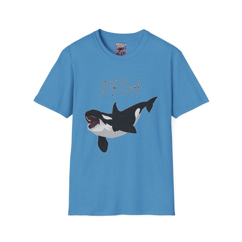 Orca Killer Whale Tshirt Diving Black and White Orca With Open Mouth ORCA Graphic Tee Etsy