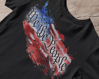 WE THE PEOPLE with a Distressed American Flag Background
