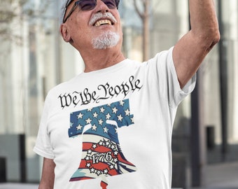 Liberty Bell Stars and Stripes T-Shirt | We The People Patriotic Tee | American Pride Shirt