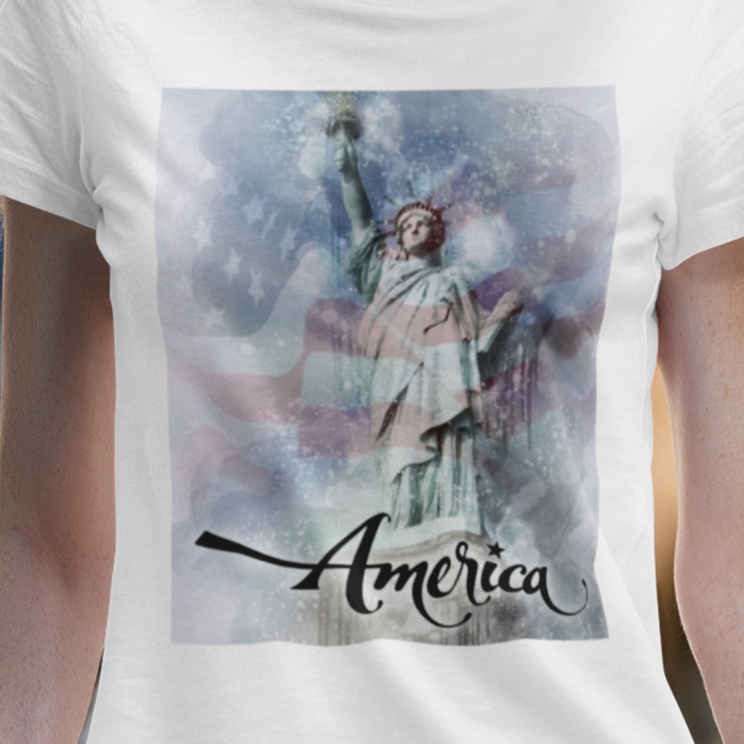 QOS White Firework Lady Liberty Tee main image 0