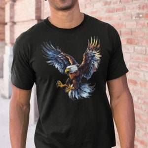 Majestic American Bald Eagle T-shirt | Swooping Eagle Tee | Patriotic Eagle Shirt