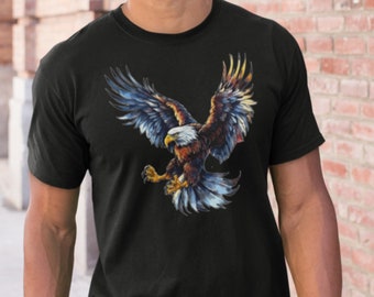 Majestic American Bald Eagle T-shirt | Swooping Eagle Tee | Patriotic Eagle Shirt