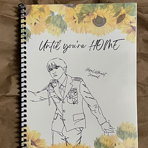 Until you’re HOME: HopeListment Journal - BTS Jung Hoseok, Custom Journal, Military Enlistment, Countdown