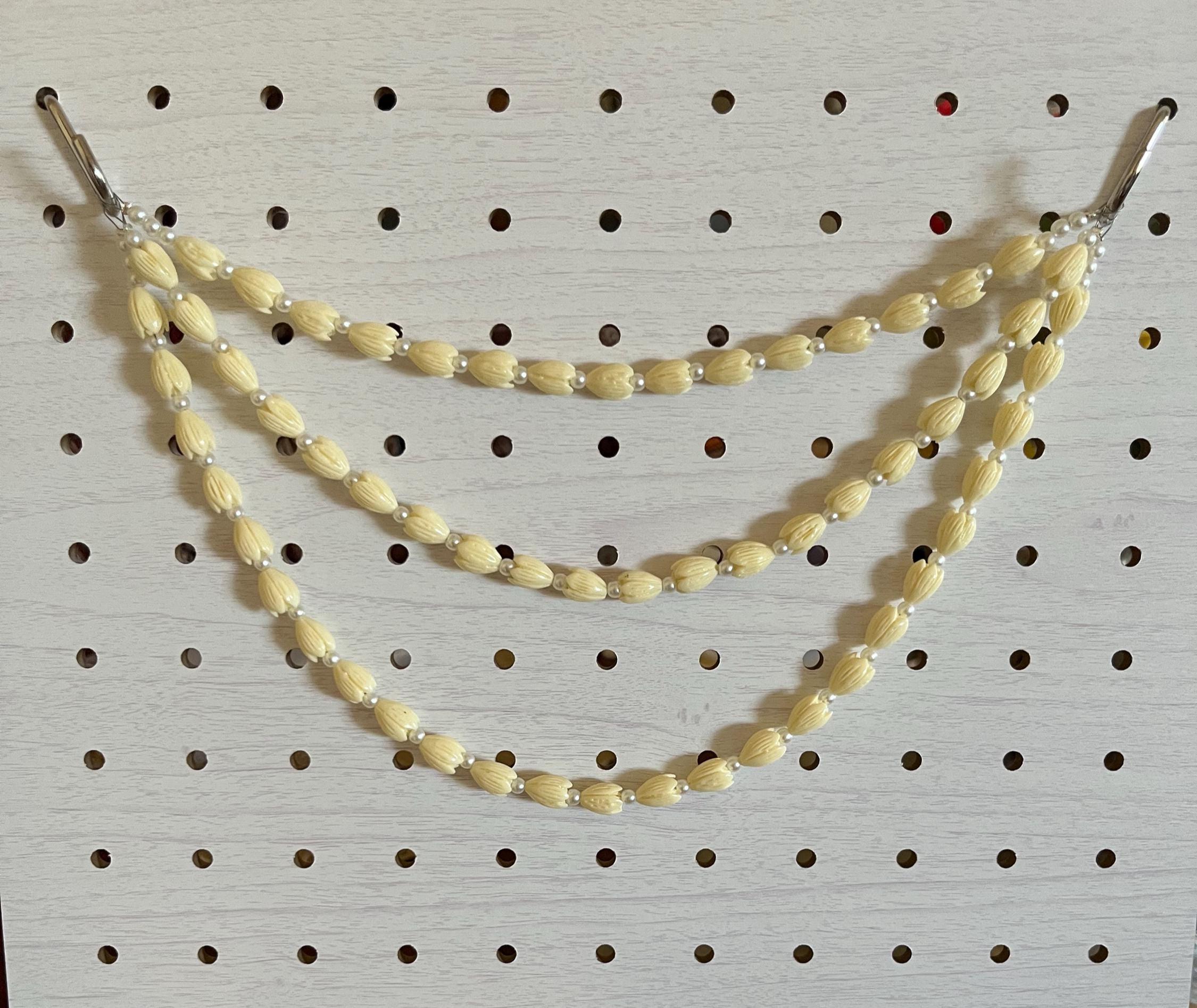 Standard Pikake Purse Lei, Hula Bag Charm, Jasmine. Mix and Match Bag Forever Lei, SINGLE Strand