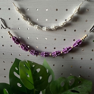 Pua Kalaunu Diamond-Style Purse Lei, Hula Bag Charm, Crown Flower. Mix and Match Forever Lei, SINGLE Strand