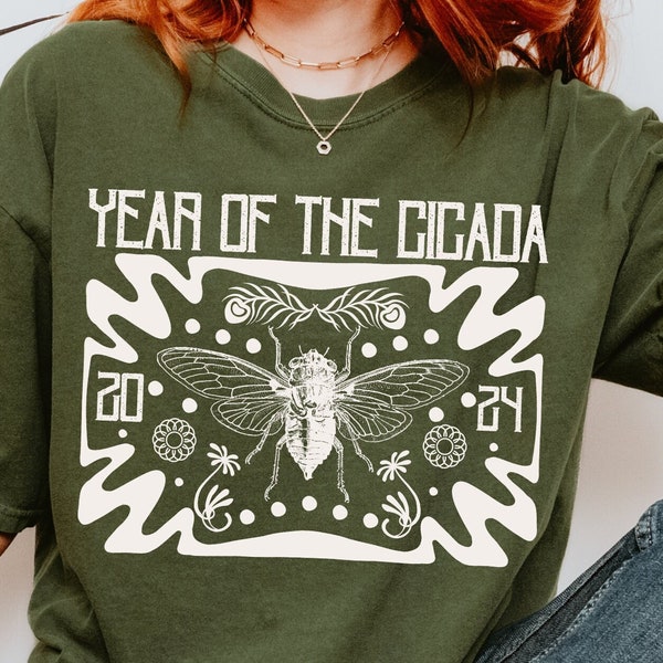 2024 Cicadas Comfort Colors Shirt Dark Academia Gifts Year of The Cicada Bug Clothing Cicada Entomology Insects Loving Bugs Trending T-Shirt