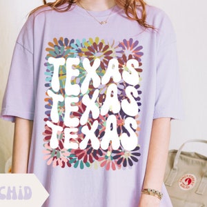 Comfort Colors Texas Shirt Retro Vintage Boho Wildflowers Texas T Shirt, Dont Mess With Texas, Gift For Texan, Comfort Colors Texas Vacation