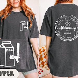 Mama’s Boobery Shirt, Funny Breast Feeding Comfort Colors Shirt, Brewing Co Tee, New Mom Gift, Babyshower Gifts