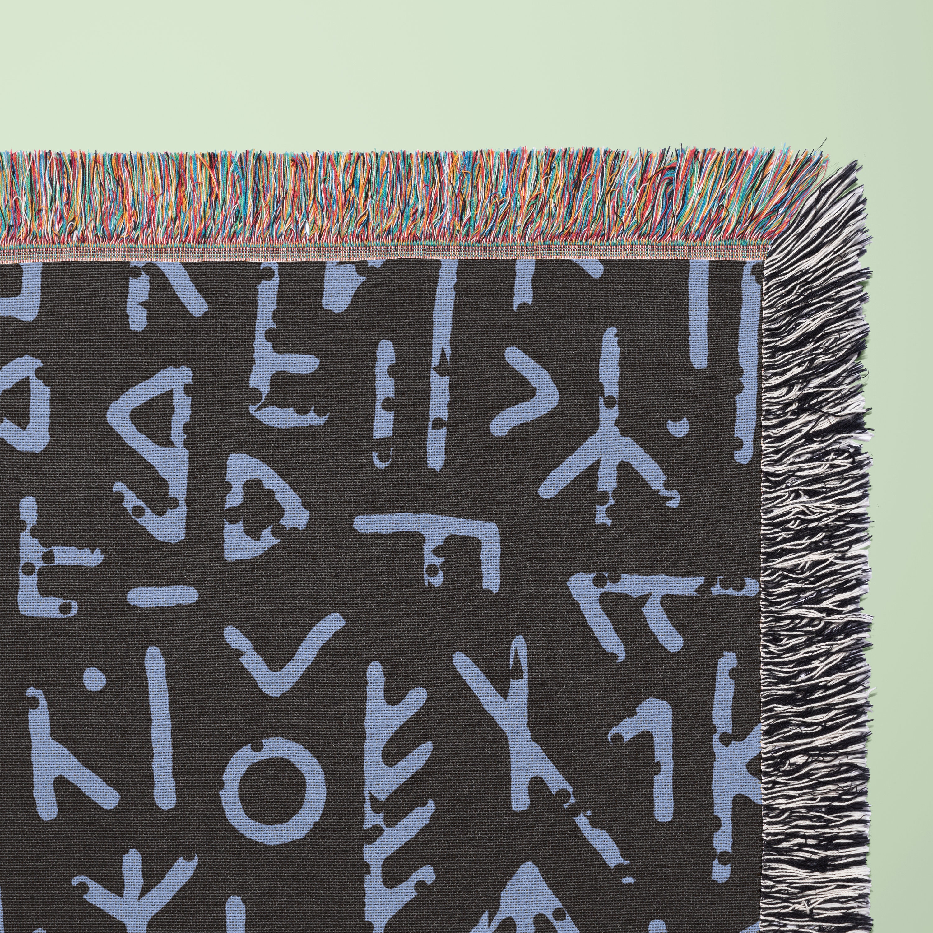 Viking Runes Throw Runic Blanket Rune Scandinavian Gothic Folk Art ...