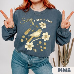 Birding Gift Comfort Colors Sweatshirt Funny Bird Watching Pull-over Crewneck Birder Nature Lover Birds Vintage Sweatshirts Bird Loving
