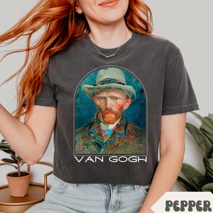 Van Gogh Comfort Colors Shirt Artist Gift College Art Student Vincent VanGogh Dark Academia Famous Painting Art Gifts Self Portraits