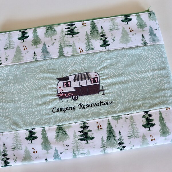 Zippered Pouch to Carry Your Camping Reservations, Passports and Lists-Gift for Retirees, Camping Lovers, Friends, Mothers Day