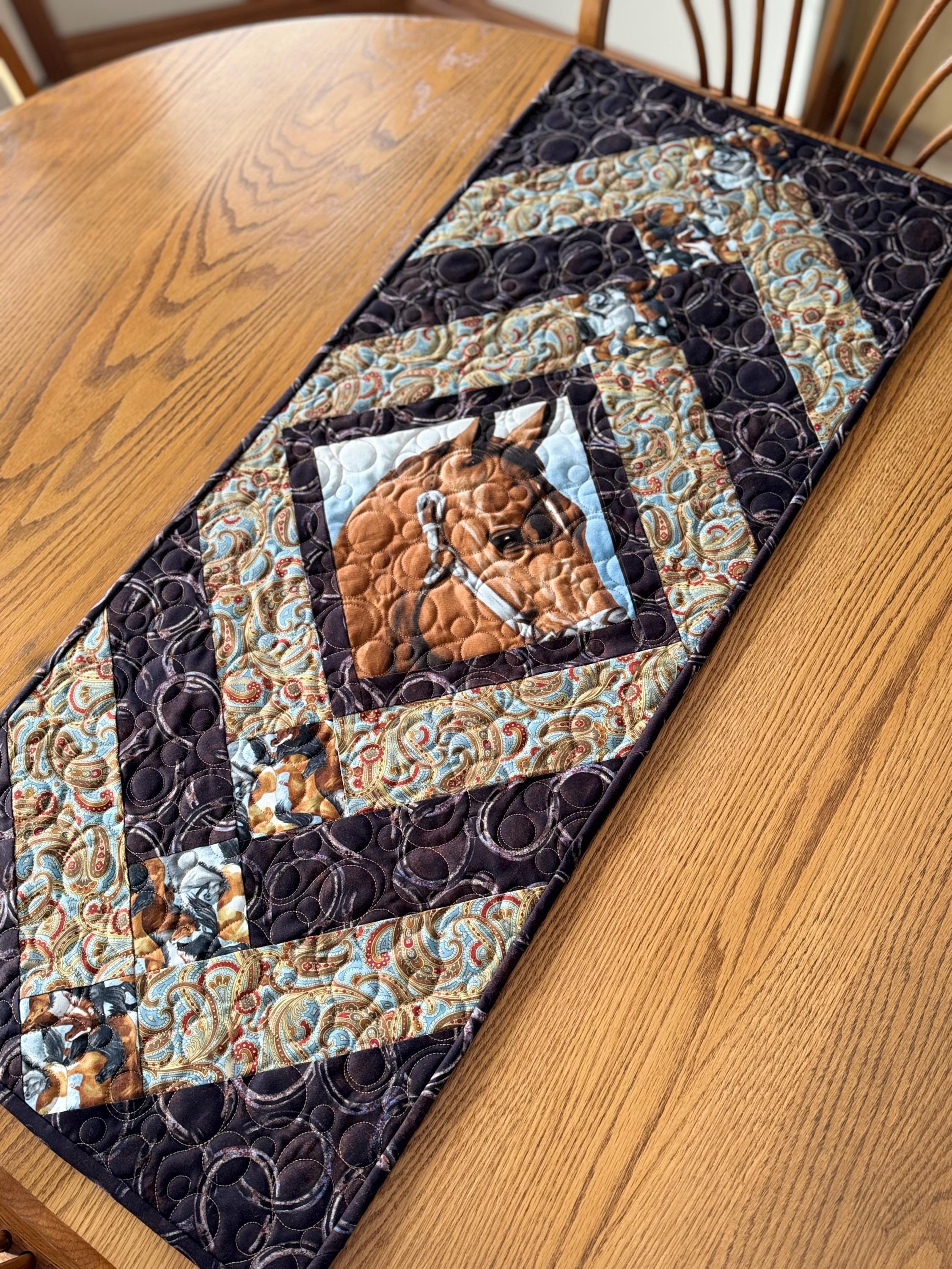 Quilted Horse Table Runner