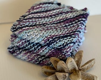 Handmade Knit Dishcloths, Set of 3 Kitchen Cloths, Linens, Farmhouse Accessories, Hostess, Teacher, Gift Basket Item, Bridal Shower Gift