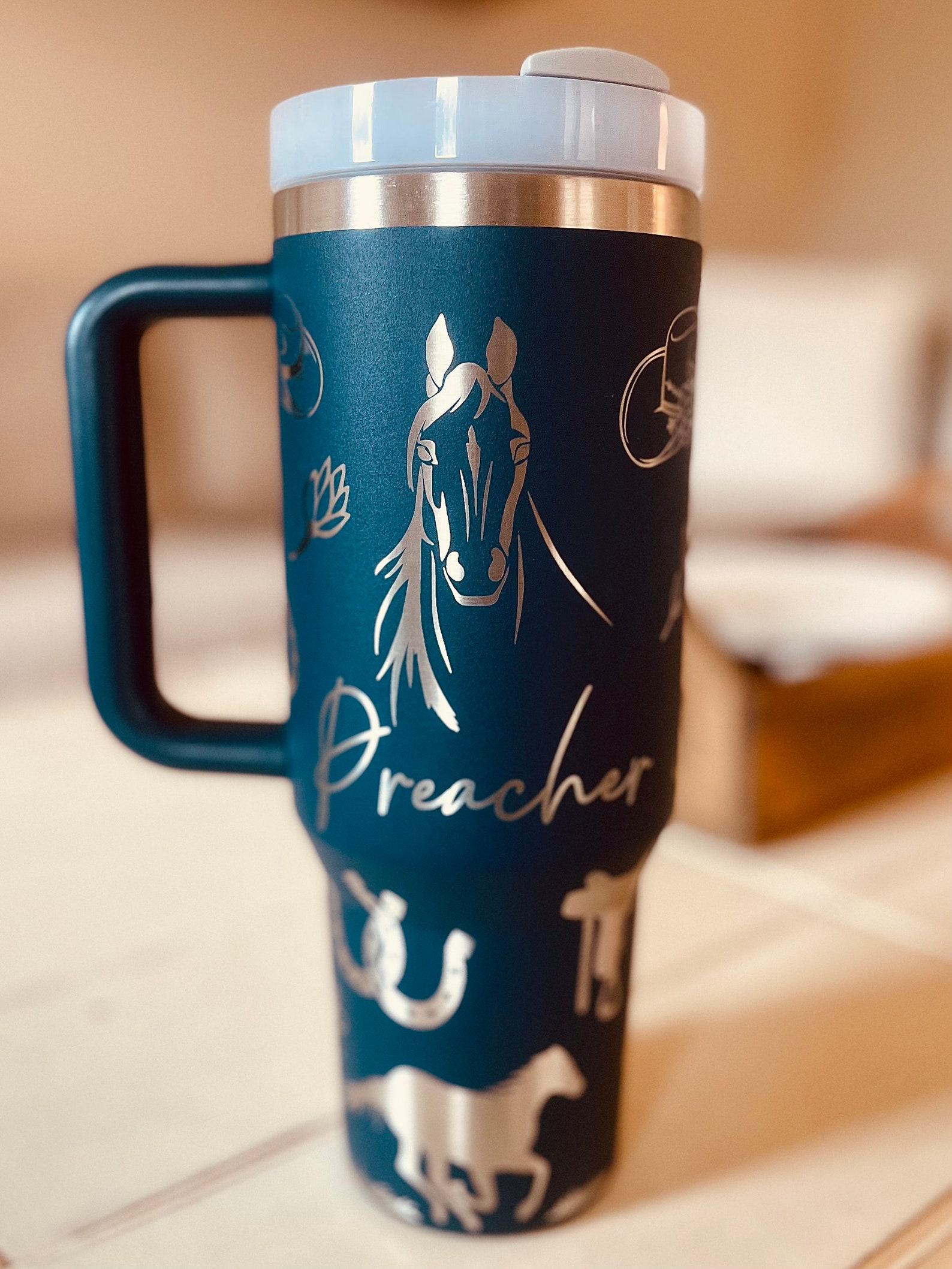 Horse and Western Laser Engraved Wrap on Your Choice of a 40oz & 30oz ...