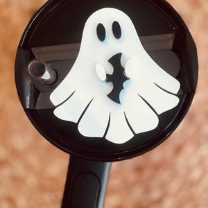 Retro Ghost Tumbler Topper,Tumbler Name Plate,Holiday Topper, Stanley Topper,Fits 30 or 40 oz Stanley H20 Lid.Acrylic Topper,custom Topper.
