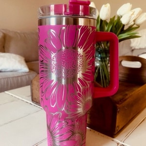 Daisy 40oz Tumbler Wrap. SVG and Lightburn File. Digital File Only.