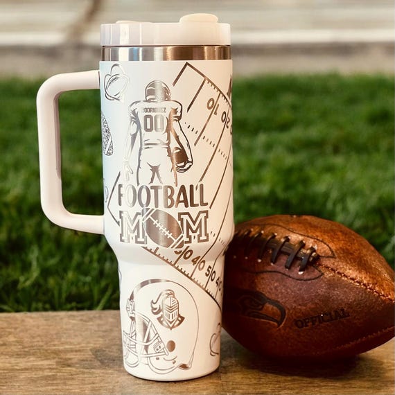 Football Mom Themed wrap Digital File for laser engraver. Digital file Only. No Physical Product will be shipped. Great Mom Gift