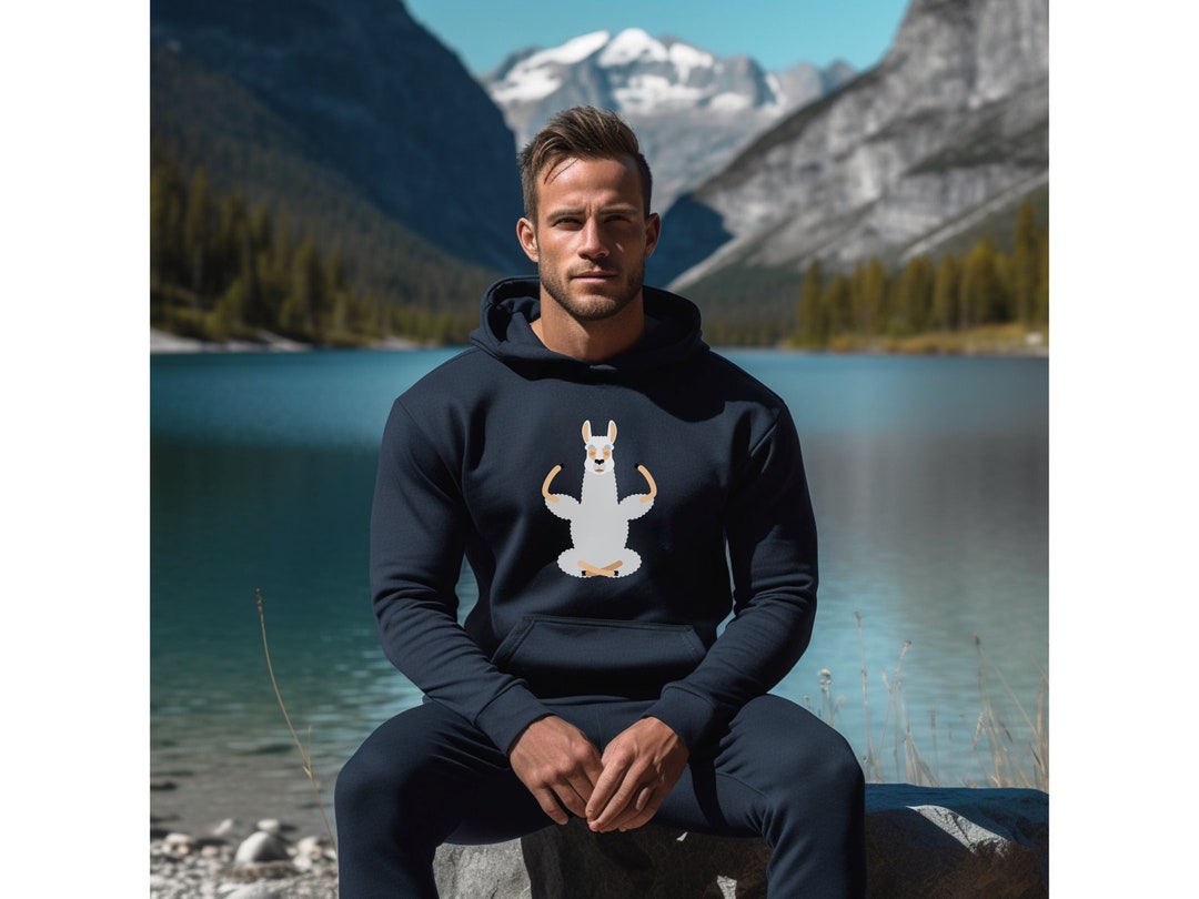 Mens Alpaca Hoodie Alpaca Sweater Men Alpaca Sweatshirt Alpaca Gifts