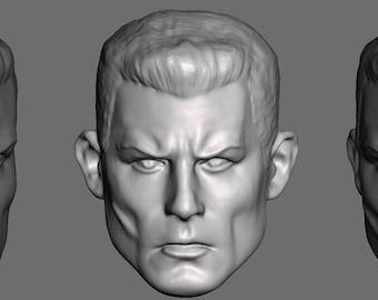 Vintage Soldier Colonel Hawk custom 6" 1/12th scale 3D Printed head