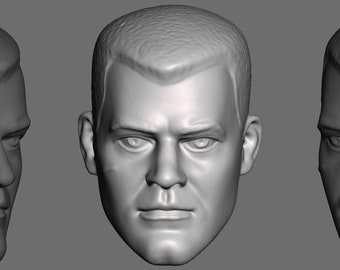 Vintage Soldier Blonde Joe custom 6" 1/12th scale 3D Printed head