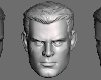 Vintage Soldier Duke v4 custom 6" 1/12th scale 3D Printed head