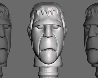 Ghost of Frankenstein custom 3D Printed head for 1/9th scale (aka 8 inch) action figure