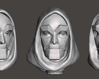 Klytus custom 3D Printed head for 1/9th scale (aka 8 inch) action figure