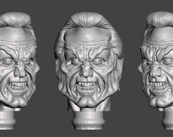 Dorian The Mask custom 3D Printed head for 1/9th scale (aka 8 inch) action figure