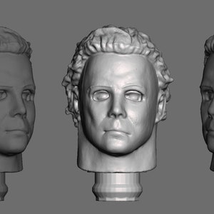 Shape custom 3D Printed head for 1/9th scale (aka 8 inch) action figure