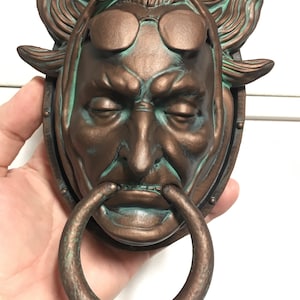 Jacob Marley ~ A Christmas Carol Door Knocker Replica Collectible Copper & Patina Finish
