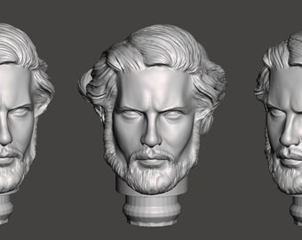 Shark Fisherman custom 3D Printed head for 1/9th scale (aka 8 inch) action figure