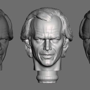 Jack Torrance custom 3D Printed head for 1/9th scale (aka 8 inch) action figure