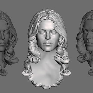 Cyborg Lady custom 3D Printed head for 1/9th scale (aka 8 inch) action figure