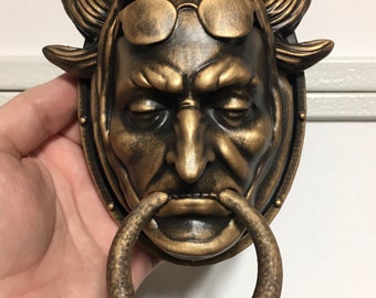Jacob Marley ~ A Christmas Carol Door Knocker Replica Collectible Antique Gold Finish
