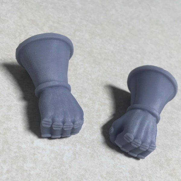 Gauntlet gloves (pair) for custom 8" 1/9th scale 3D Printed accessory