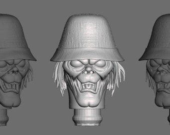 Ghost of Mr. Hyde custom 3D Printed head for 1/9th scale (aka 8 inch) action figure