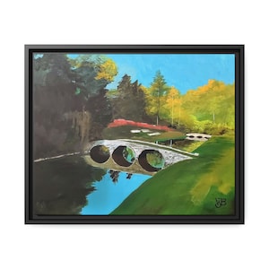 Amen Corner, impression acrylique, peinture du club de golf national d&#39;Augusta Georgia à imprimer, parcours de golf légendaire, peinture de paysage couleurs vives