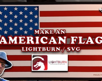 Lightburn Ready American Flag Bundle (for laser engraver) SVG and Lightburn Files