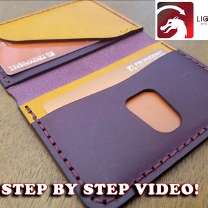 LightBurn Ready SVG Front Pocket Leather Wallet For Laser Engravers image 1